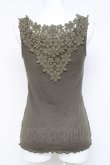 画像2: axes femme / 刺繍レースタンク  カーキ Y-26-03-09-034-AX-TO-SZ-ZY (2)