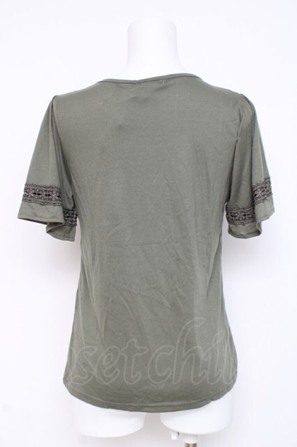 画像2: axes femme / ハシゴレース使いインナープルオーバー M カーキ Y-26-03-09-035-AX-TO-SZ-ZY (2)