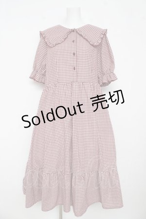 画像: m petit by misako / AM*ギンガムCHKワンピース  赤 Y-26-03-11-038-LO-OP-SZ-ZY