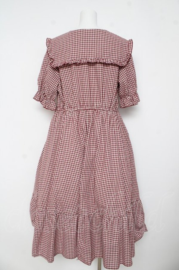 画像2: m petit by misako / AM*ギンガムCHKワンピース  赤 Y-26-03-11-038-LO-OP-SZ-ZY (2)
