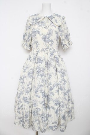 画像: m petit by misako / トワルドジュイワンピース M 淡青 Y-26-03-11-039-LO-OP-SZ-ZY