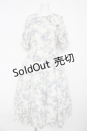 画像: m petit by misako / トワルドジュイワンピース M 淡青 Y-26-03-11-039-LO-OP-SZ-ZY