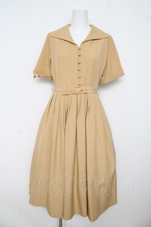 画像1: an another angelus / オープンカラーフレンチシャビーワンピース F ライトイエロー Y-26-03-11-046-CA-OP-SZ-ZY (1)