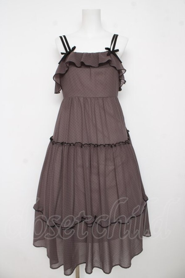 画像1: evelyn / ドット柄キャミワンピース  グレー Y-26-03-11-047-LO-OP-SZ-ZY (1)