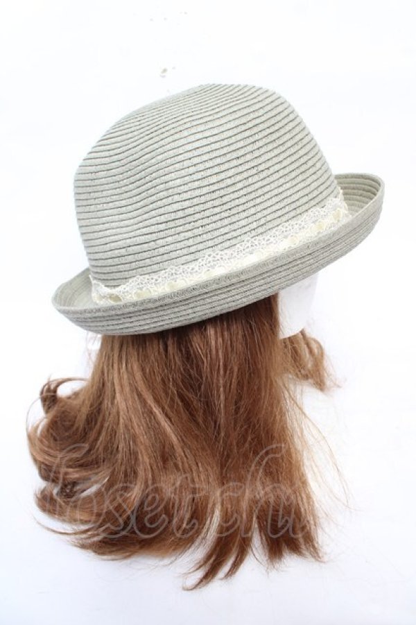 画像4: axes femme / ボーラーストローハット  グリーン Y-26-03-11-003-AX-AC-SZ-ZY (4)