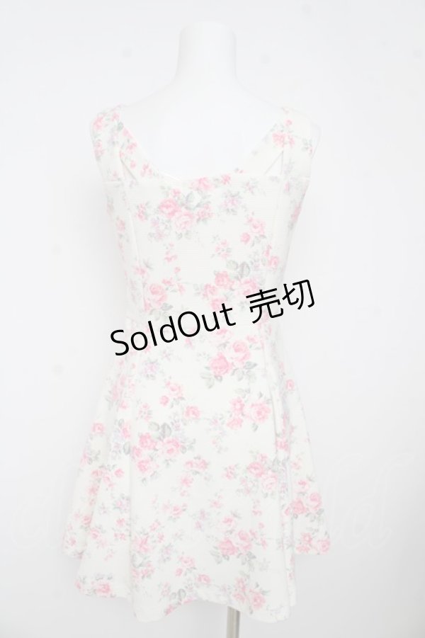 画像2: LIZ LISA / ブーケ柄編み上げワンピース 0 オフ白 Y-26-03-11-055-LO-OP-SZ-ZY (2)