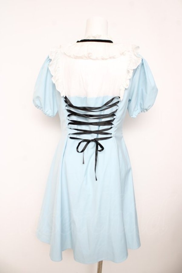 画像2: White Moon / アリス風ワンピース  サックス Y-26-03-11-058-LO-OP-SZ-ZY (2)