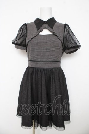 画像: pium / ドットチュールカットアウトワンピース F グレー Y-26-03-11-059-LO-OP-SZ-ZY