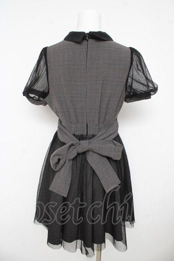 画像2: pium / ドットチュールカットアウトワンピース F グレー Y-26-03-11-059-LO-OP-SZ-ZY (2)