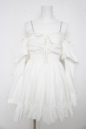 画像: Ank Rouge / オフショルドーリーワンピース M 白 Y-26-03-11-064-CA-OP-SZ-ZY