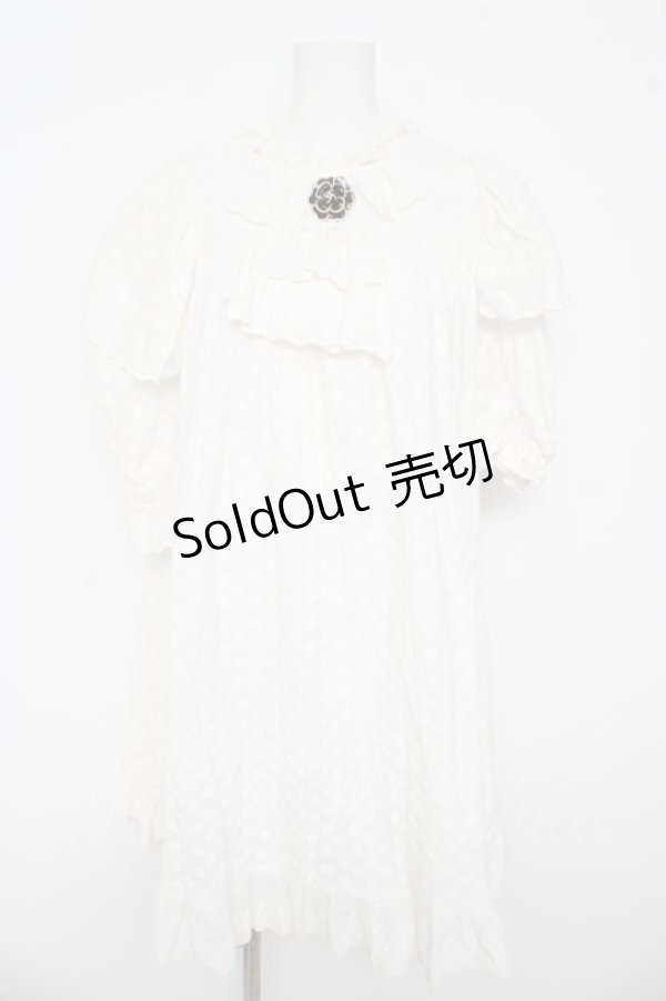 画像1: AND ROMEO / Embroidered Cotton ワンピース  白 Y-26-03-11-070-LO-OP-SZ-ZY (1)