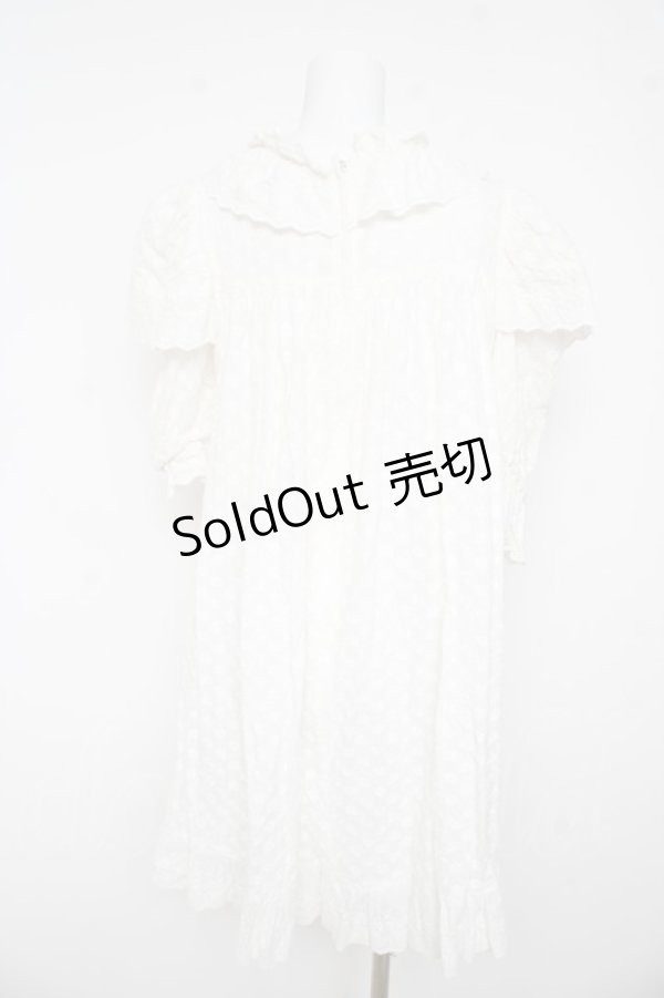 画像2: AND ROMEO / Embroidered Cotton ワンピース  白 Y-26-03-11-070-LO-OP-SZ-ZY (2)