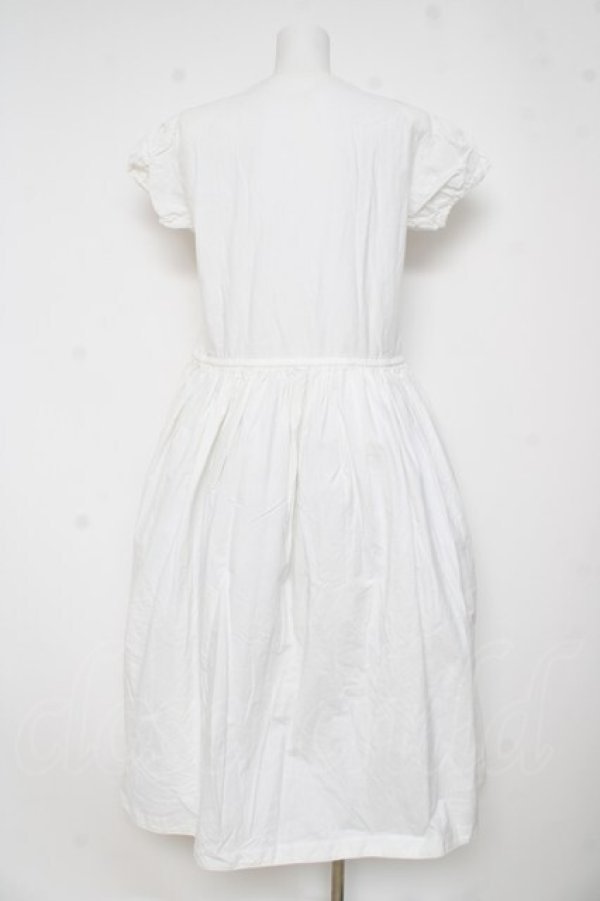 画像2: PINK HOUSE / ノーカラー半袖ワンピース F 白 Y-26-03-11-071-LO-OP-SZ-ZY (2)