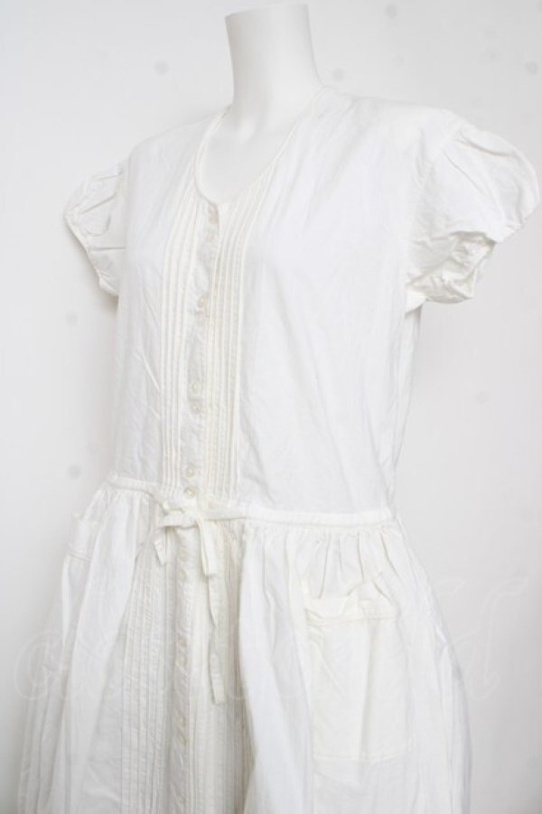 画像3: PINK HOUSE / ノーカラー半袖ワンピース F 白 Y-26-03-11-071-LO-OP-SZ-ZY (3)