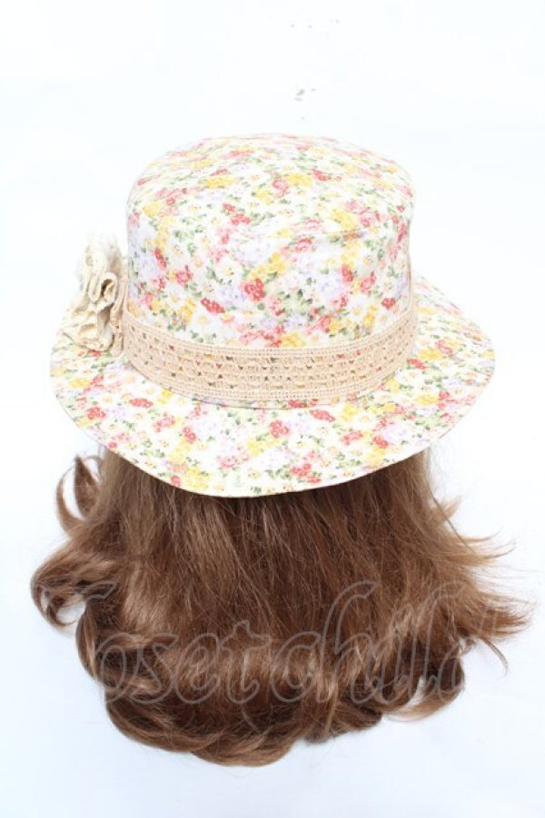 画像3: axes femme / コサージュ付フラワーハット  マルチ Y-26-03-11-005-AX-AC-SZ-ZY (3)