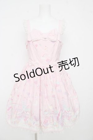 画像: Angelic Pretty / MilkyPlanetジャンパースカート  ピンク Y-26-03-11-076-AP-OP-AS-ZY