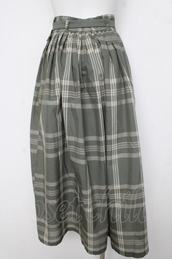 画像2: an another angelus / ビッグチェックタックスカート F グリーン Y-26-03-11-085-CA-SK-SZ-ZY (2)