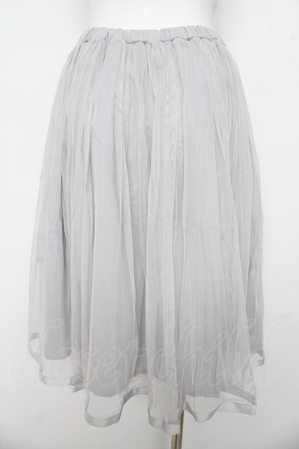 画像2: F i.n.t / リボン付きチュールスカート  グレー Y-26-03-11-086-CA-SK-SZ-ZY (2)