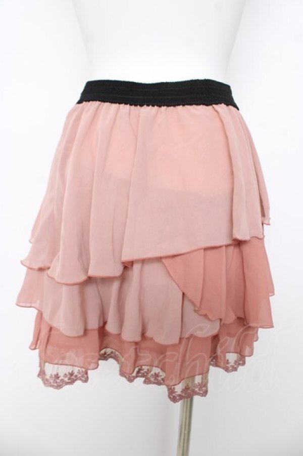 画像2: axes femme / シフォンフリルスカート M 淡ピンク Y-26-03-11-093-AX-SK-SZ-ZY (2)