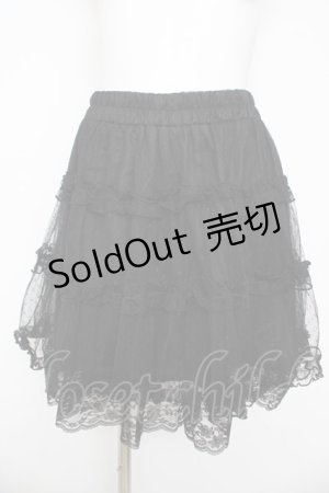 画像: axes femme POETIQUE / チュールティアードミニスカート M 黒 Y-26-03-11-094-AX-SK-SZ-ZY