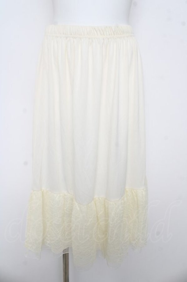 画像1: axes femme / フラワーレースミディペチスカート F 生成り Y-26-03-11-098-AX-SK-SZ-ZY (1)