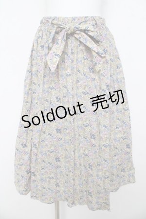 画像: axes femme / 小花柄ふんわりミディスカート  生成り Y-26-03-11-099-AX-SK-SZ-ZY