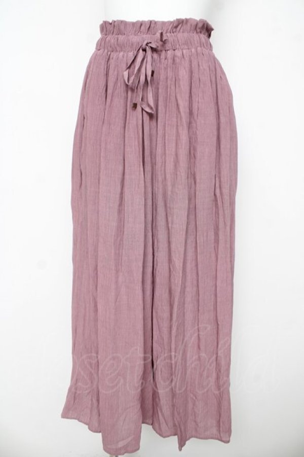 画像1: axes femme / ウエストリボンワイドパンツ M コイピンク Y-26-03-11-100-AX-PA-SZ-ZY (1)