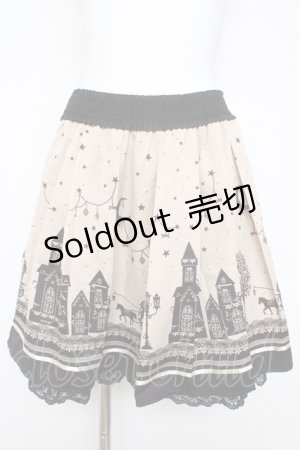 画像: axes femme POETIQUE / メルヘン柄スカート M ベージュ Y-26-03-11-101-AX-SK-SZ-ZY