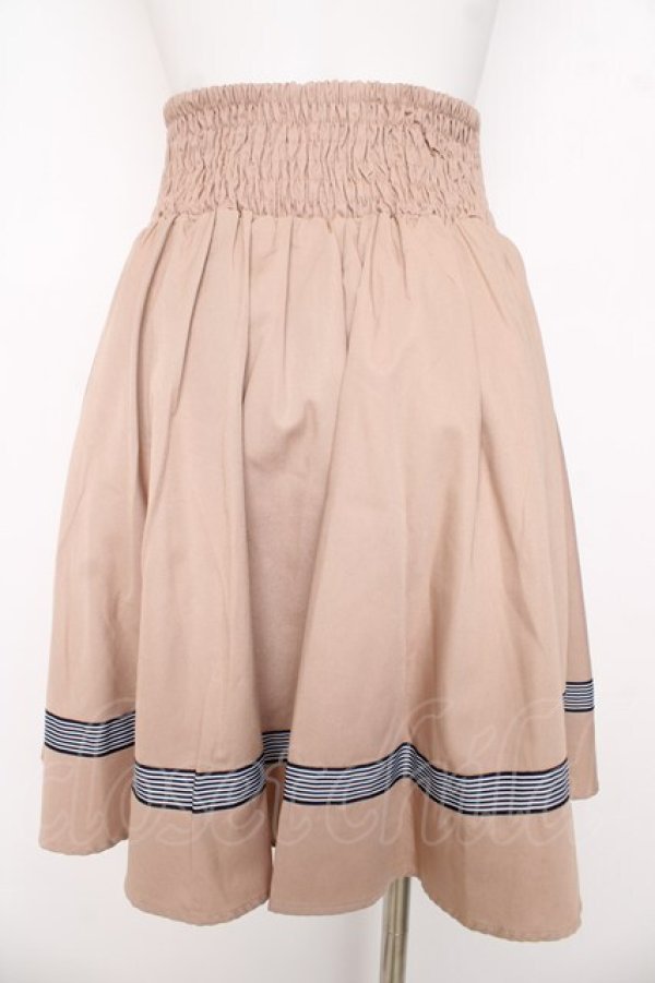 画像2: axes femme / マリンライン入りスカート M ベージュ Y-26-03-11-102-AX-SK-SZ-ZY (2)