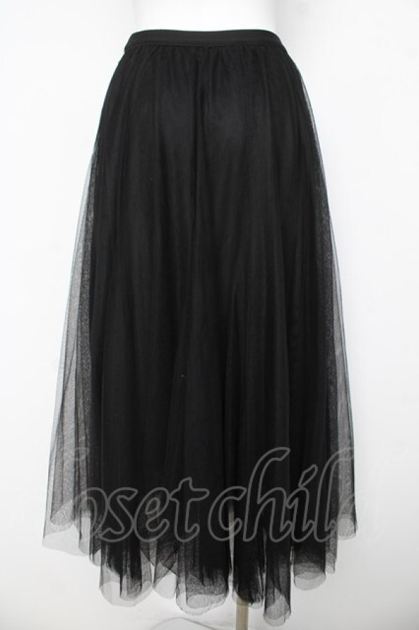 画像2: axes femme / ロングチュールスカート M 黒 Y-26-03-11-105-AX-SK-SZ-ZY (2)