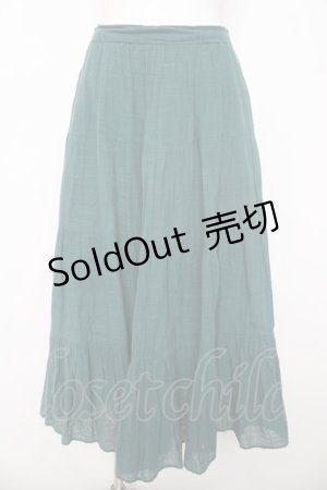 画像: axes femme / ティアードボリューミースカート M グリーン Y-26-03-11-115-AX-SK-SZ-ZY