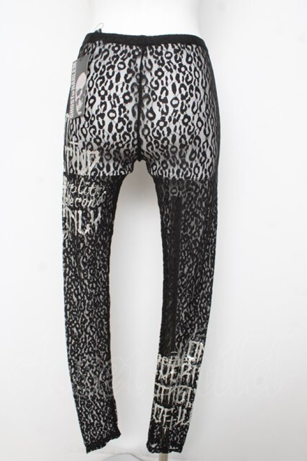 画像2: GHOST of HARLEM / プリント入りレオパードレースレギンス F 黒 Y-26-03-11-126-GL-PA-SZ-ZY (2)