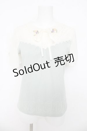 画像: axes femme / フラワーカラーカットプルオーバー M ミント Y-26-03-11-010-AX-TO-SZ-ZY