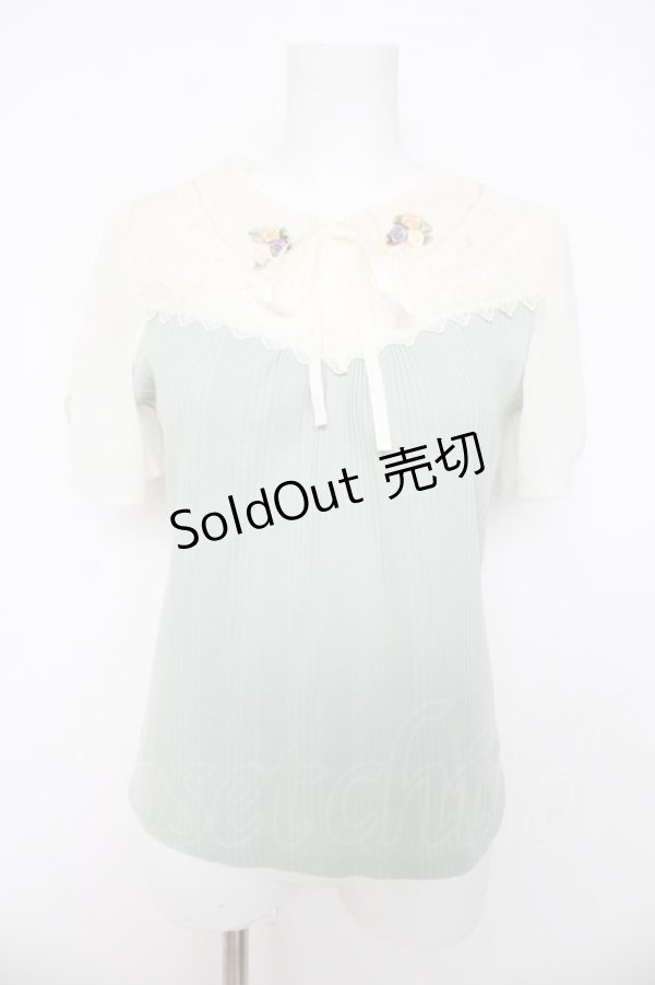 画像1: axes femme / フラワーカラーカットプルオーバー M ミント Y-26-03-11-010-AX-TO-SZ-ZY (1)