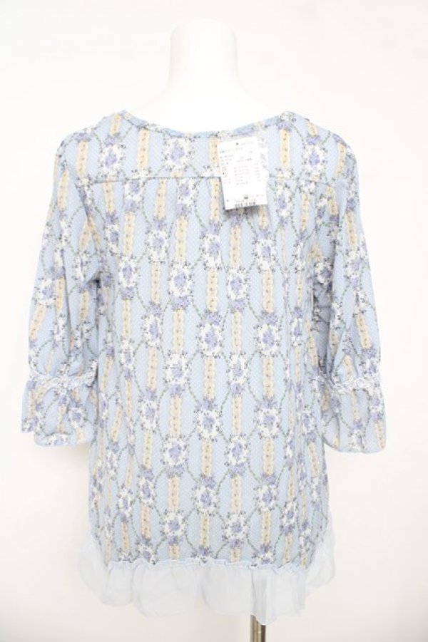 画像2: axes femme / 花柄クラシックワンピース  サックス Y-26-03-11-012-AX-OP-SZ-ZY (2)