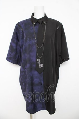 画像: NOEMIE / タイダイ配色切り替えユニセックスシャツ F 紫 Y-26-03-11-013-LO-BL-SZ-ZY