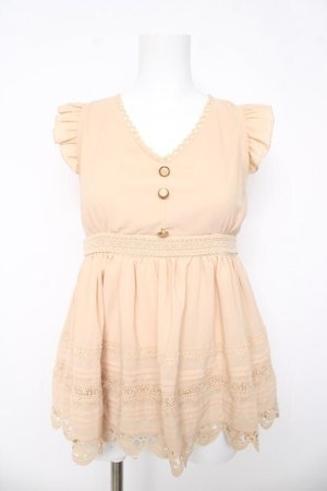 画像: LIZ LISA / バックレースアップチュニック 0 ベージュ Y-26-03-11-016-LO-TO-SZ-ZY