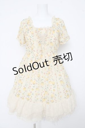 画像: axes femme / フリル切替シャリーングワンピース M イエロー Y-26-03-11-019-AX-OP-SZ-ZY