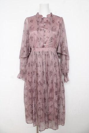 画像: axes femme POETIQUE / フラワーキャットロングワンピース M ピンク Y-26-03-11-021-AX-OP-SZ-ZY