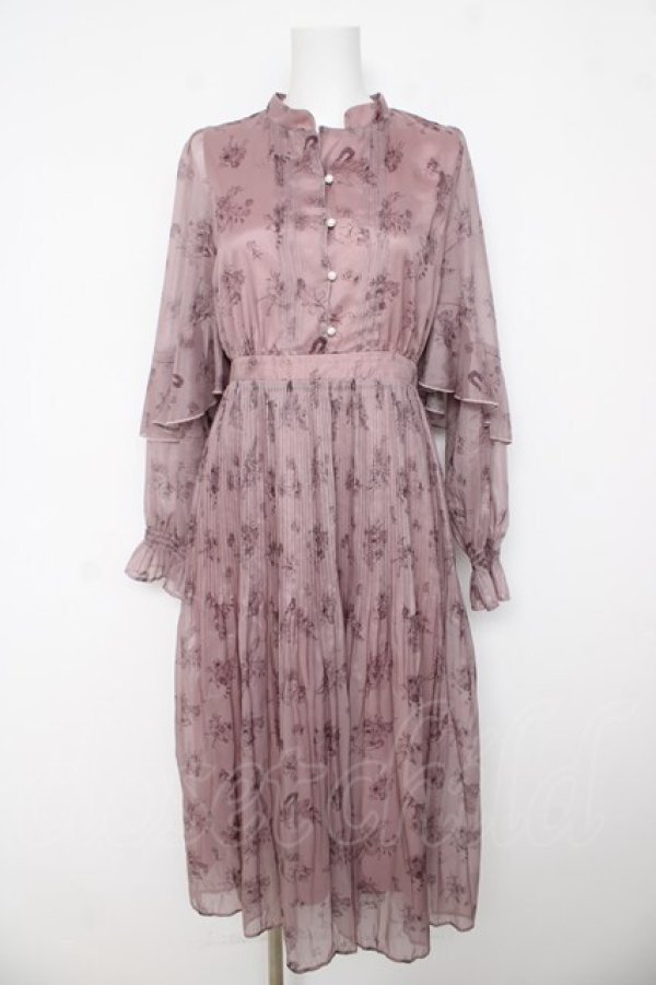 画像1: axes femme POETIQUE / フラワーキャットロングワンピース M ピンク Y-26-03-11-021-AX-OP-SZ-ZY (1)