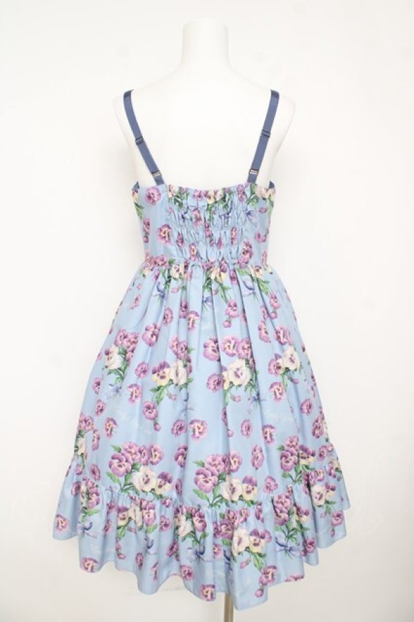 画像2: Emily Temple cute / Pansy ribbonキャミワンピース  サックス Y-26-03-11-025-ET-OP-SZ-ZY (2)