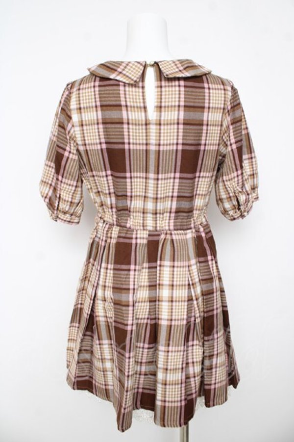 画像2: LIZ LISA / チェック柄ワンピース 0 ブラウン Y-26-03-11-029-LO-OP-SZ-ZY (2)