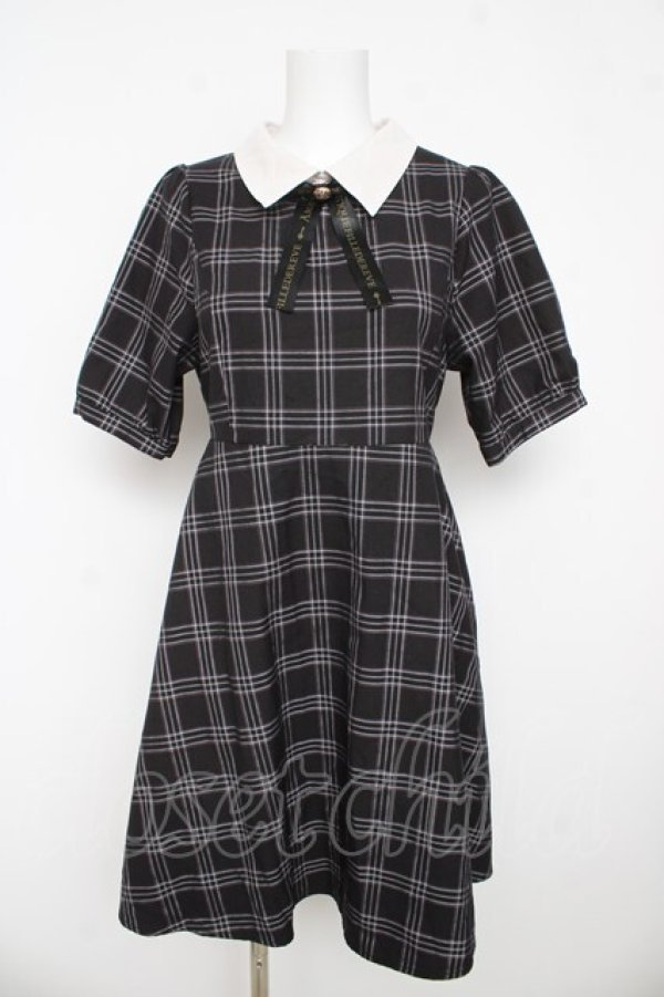 画像1: Amavel / 配色チェックワンピース M 黒 Y-26-03-11-033-CA-OP-SZ-ZY (1)