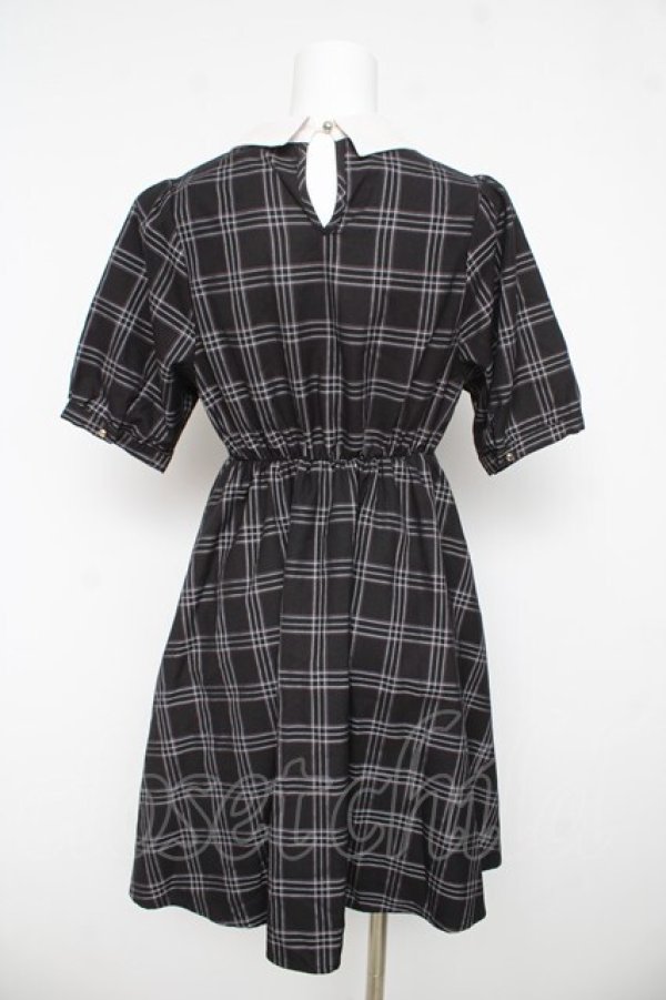 画像2: Amavel / 配色チェックワンピース M 黒 Y-26-03-11-033-CA-OP-SZ-ZY (2)