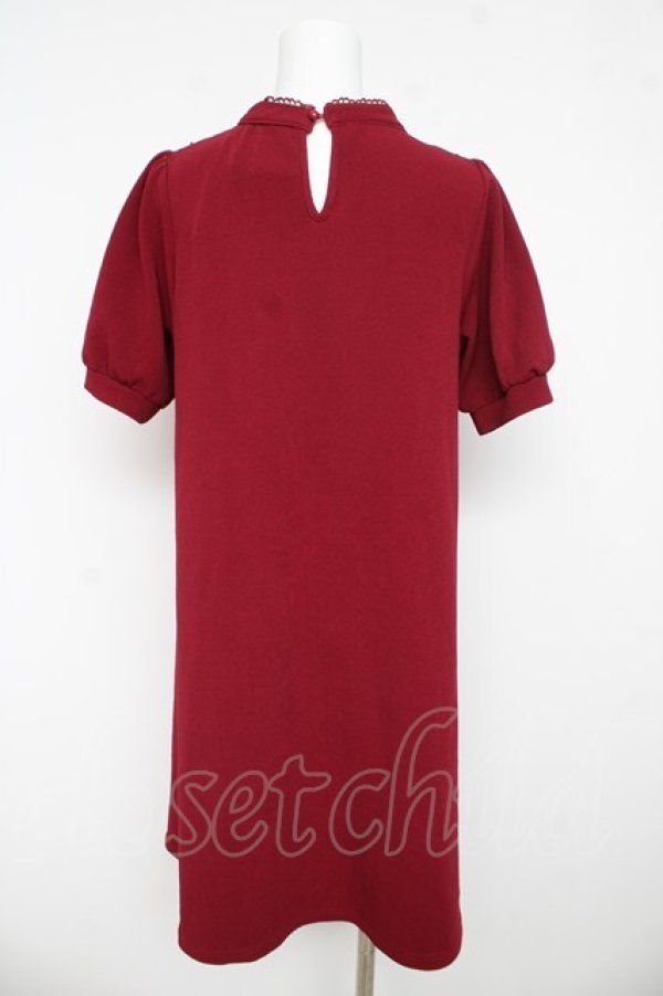 画像2: Amavel / ドットチュール切替ふくれジャガードワンピース M ボルドー Y-26-03-11-034-CA-OP-SZ-ZY (2)