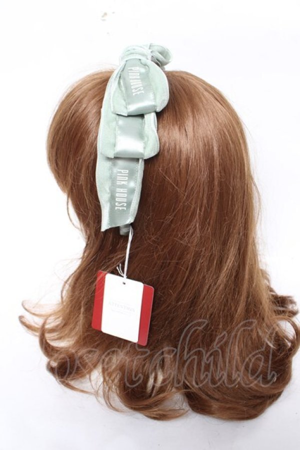 画像2: PINK HOUSE / リボンモチーフ付きカチューシャ  グリーン Y-26-03-12-040-LO-AC-SZ-ZS (2)