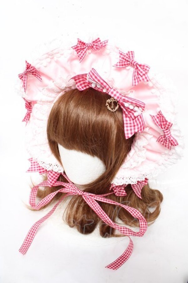 画像1: BABY, THE STARS SHINE BRIGHT / Flancesca Ribbonボンネット  ピンク Y-26-03-12-041-BA-ZA-SZ-ZS (1)