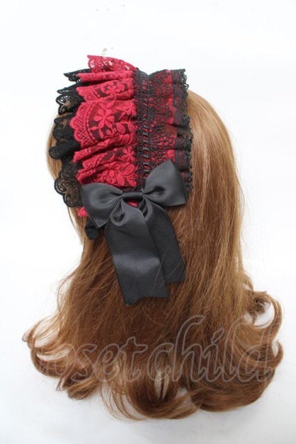 画像2: Morun x Muuna Stoik / Libraヘッドドレス  ブラック×レッド Y-26-03-12-042-LO-ZA-SZ-ZS (2)