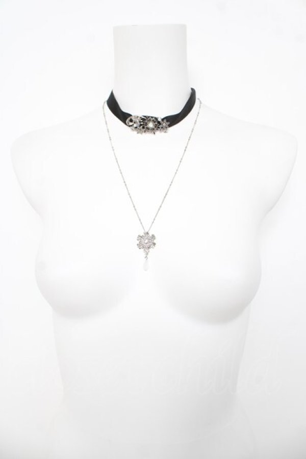 画像2: axes femme / スノークリスタルチョーカー  シルバー Y-26-03-12-006-AX-AC-SZ-ZI (2)