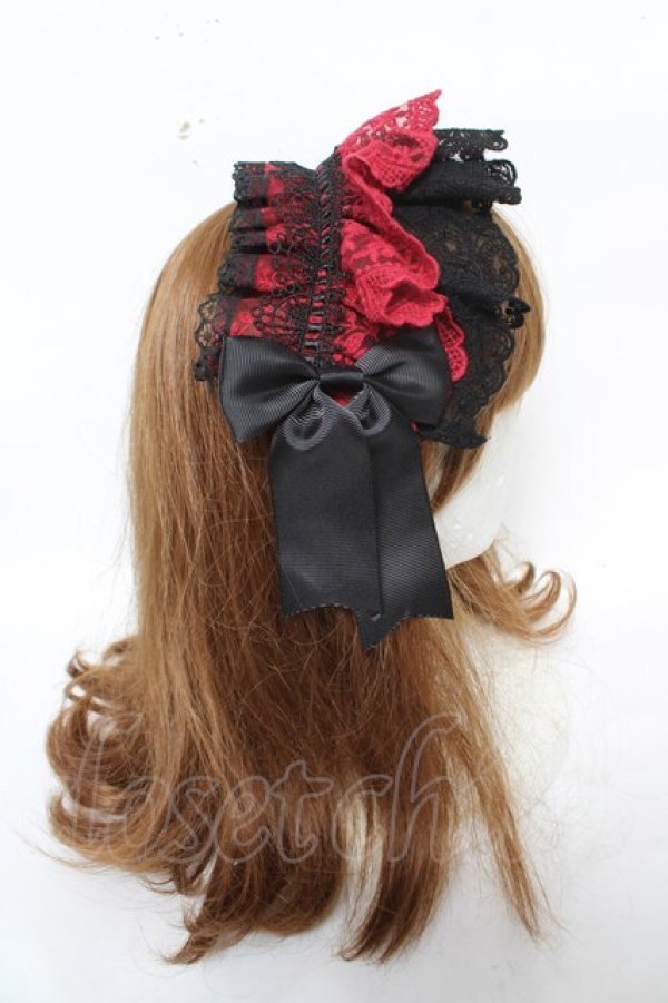 画像3: Morun x Muuna Stoik / Libraヘッドドレス  ブラック×レッド Y-26-03-12-042-LO-ZA-SZ-ZS (3)